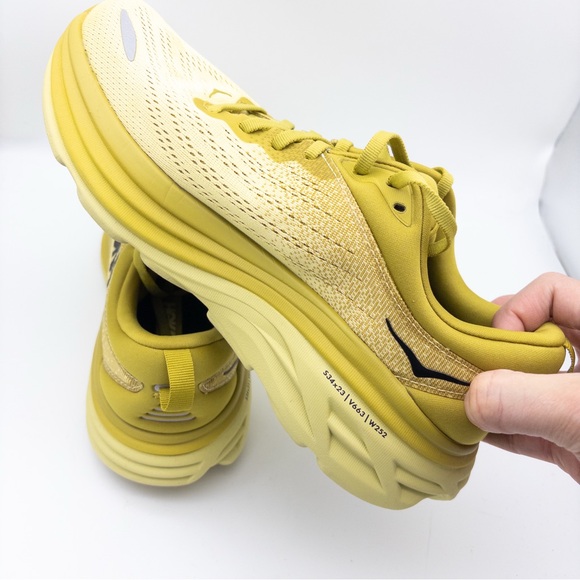 Hoka Bondi 8 Size 9 Yellow Running Shoes 1127952 Golden Lichen/Celery Root - Picture 9 of 12